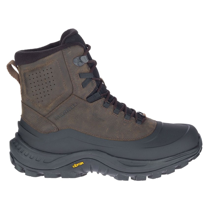 Bottes Merrell Thermo Overlook 2 Mid Waterproof Marron Foncé Homme | F.U.XPON